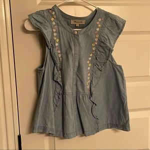 Madewell embroidered top